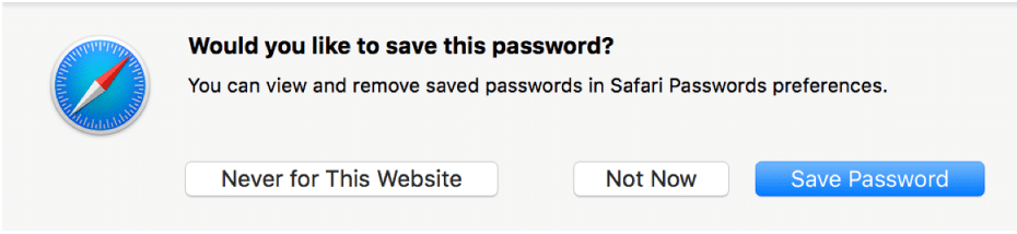 Safari - Save Password